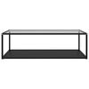 vidaXL Table basse Transparent et noir 120x60x35 cm Verre tremp&eacute;