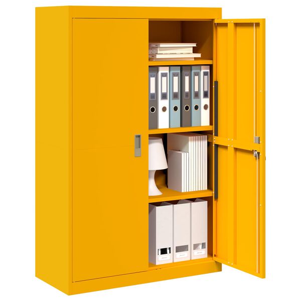 vidaXL Armoire de rangement 2 pcs Jaune moutarde 90 x 40 x 140 cm
