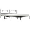 vidaXL Cadre de lit métal sans matelas avec tête de lit noir 183x213cm