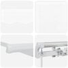 vidaXL Auvent Rétractable Blanc 400 × 300 cm Polyester