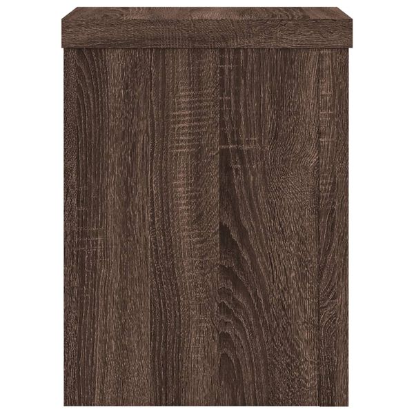 vidaXL Supports pour plantes 2 pcs ch&ecirc;ne marron bois d'ing&eacute;nierie