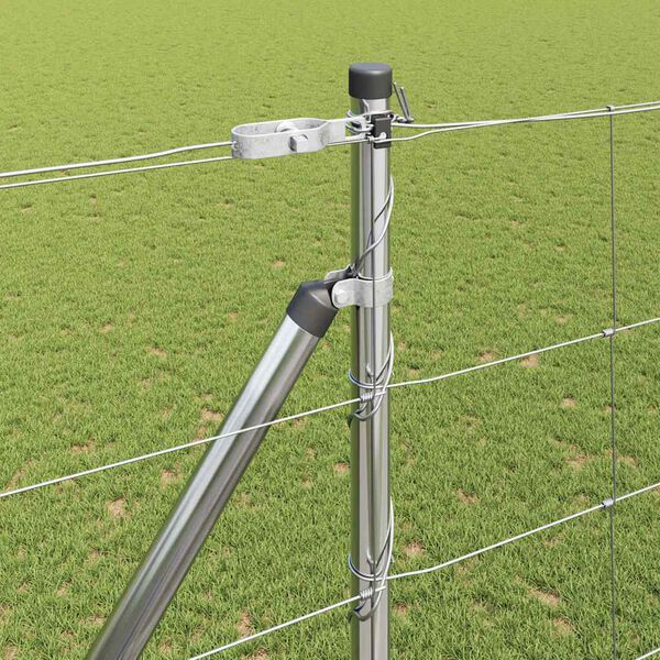 vidaXL Poteau de clôture. Galvanisé 25 x 1,6 m Acier