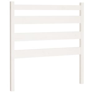 vidaXL T&ecirc;te de lit Blanc 96x4x100 cm Bois massif de pin