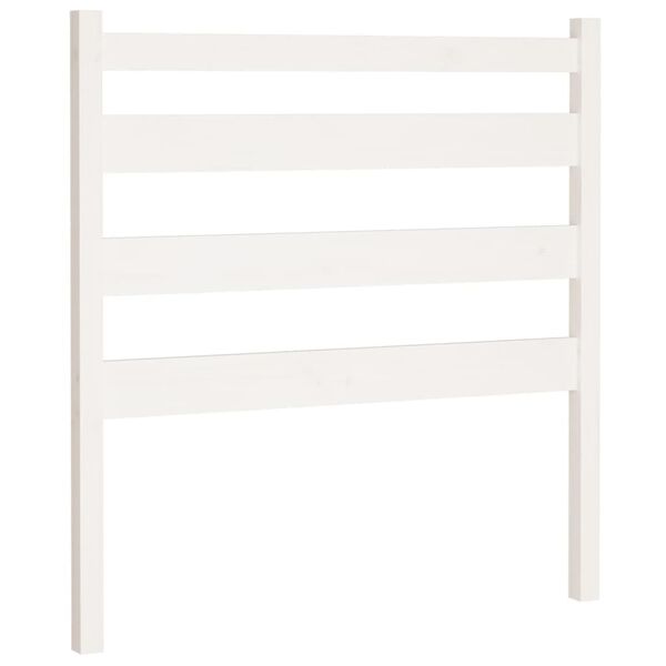 vidaXL T&ecirc;te de lit Blanc 96x4x100 cm Bois massif de pin