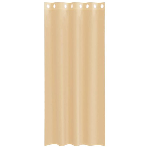 vidaXL Rideaux en voile avec œillets 2 pcs sable
