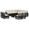 vidaXL Ensemble de canap&eacute; de jardin 12 pc Noir et blanc cr&egrave;me