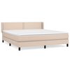 vidaXL Sommier &agrave; lattes de lit avec matelas Cappuccino 160x200 cm