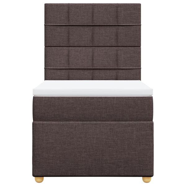 vidaXL Sommier &agrave; lattes de lit avec matelas Marron fonc&eacute; 100x200 cm