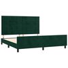 vidaXL Cadre de lit sans matelas vert fonc&eacute; 160x200 cm velours