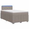 vidaXL Lit boxspring avec matelas Taupe 120 x 200 cm Tissu