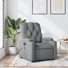 vidaXL Fauteuil de massage inclinable gris clair tissu