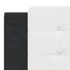 vidaXL Cadre de lit sans matelas Zadar noir et blanc 180x200 cm similicuir