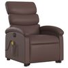 vidaXL Fauteuil inclinable de massage &eacute;lectrique marron similicuir