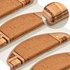 vidaXL Tapis d'escalier autocollants 15 pcs Beige 65x21x4 cm