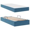 vidaXL Lit avec rangement et matelas Bleu fonc&eacute; 90 x 200 cm Velours