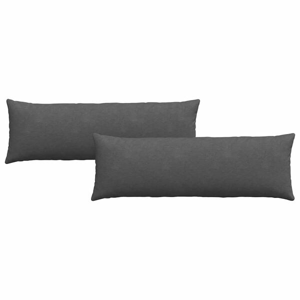 vidaXL Coussins de canapé 2 pcs Gris foncé 120 x 40 cm