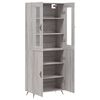 vidaXL Buffet haut Sonoma gris 69,5x34x180 cm Bois d'ing&eacute;nierie