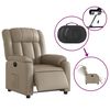 vidaXL Fauteuil inclinable &eacute;lectrique Cappuccino Similicuir