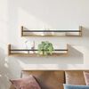 vidaXL &Eacute;tag&egrave;re Murale 2 pcs Ch&ecirc;ne artisanal 80 x 16 x 14 cm