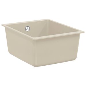vidaXL &Eacute;vier 80% Quartz et 20% R&eacute;sine 370 x 460 mm Beige