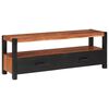 vidaXL Meuble multim&eacute;dia Marron 110 x 30 x 40 cm Bois d'Acacia Massif