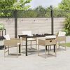 vidaXL Ensemble de salle &agrave; manger pour jardin 5 pcs Beige polyrotin