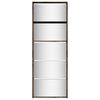 vidaXL Armoire à chaussures miroir 5 niveaux chêne fumé 63x17x169,5 cm