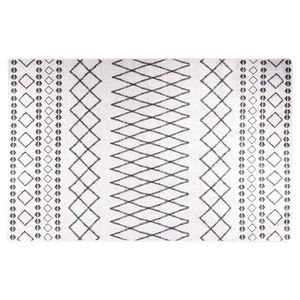 vidaXL Tapis lavable 80x150 cm Noir et blanc