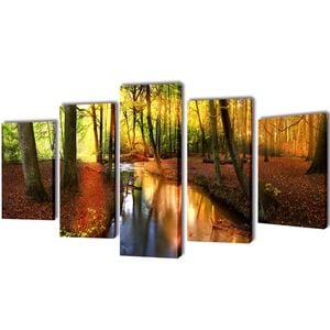Set de toiles murales imprim&eacute;es For&ecirc;t 200 x 100 cm