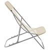 vidaXL Chaises plage pliantes lot de 2 textil&egrave;ne acier enduit poudre