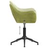 vidaXL Chaise pivotante de salle &agrave; manger Vert clair Velours