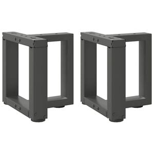 vidaXL Pieds de table basse en T 2 pi&egrave;ces Anthracite 30x25x(30-31) cm Acier