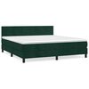vidaXL Sommier &agrave; lattes de lit et matelas Vert fonc&eacute; 180x200cm Velours