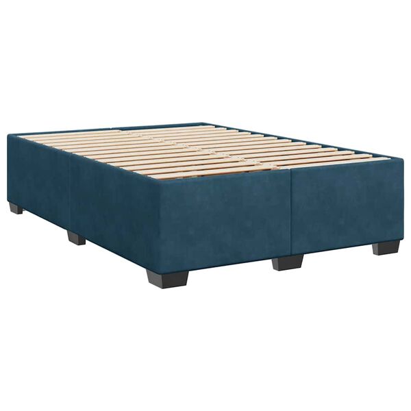 vidaXL Cadre de lit sans matelas bleu 140x190 cm velours
