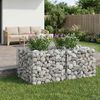 vidaXL Lit sur&eacute;lev&eacute; gabion Argent&eacute; 100 x 100 x 60 cm Acier galvanis&eacute;