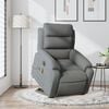 vidaXL Fauteuil inclinable de massage &eacute;lectrique Gris fonc&eacute; Tissu