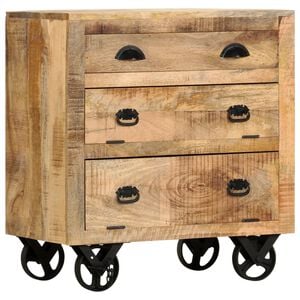 vidaXL Meuble d'appoint Marron 70 x 38 x 63 cm bois de manguier massif
