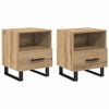 vidaXL Cabinet de chevet 2 pi&egrave;ces Ch&ecirc;ne artisanal 40 x 35 x 47,5 cm