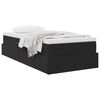 vidaXL Lit avec rangement et matelas Noir 90 x 190 cm Velours