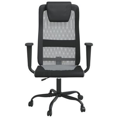 vidaXL Chaise de bureau réglable en hauteur gris et noir