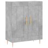 vidaXL Buffet haut Gris b&eacute;ton 69,5x34x180 cm Bois d'ing&eacute;nierie