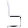 vidaXL Chaises &agrave; manger cantilever lot de 4 blanc similicuir