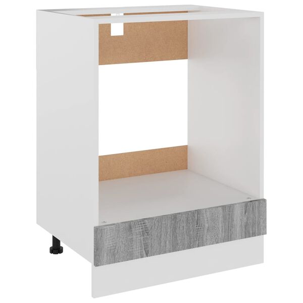 vidaXL Meuble de four "Riga" Gris Sonoma 60 x 46 x 81,5 cm Bois d'ingénierie
