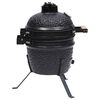 vidaXL Barbecue &agrave; fumoir Kamado 2-en-1 C&eacute;ramique 56 cm Noir