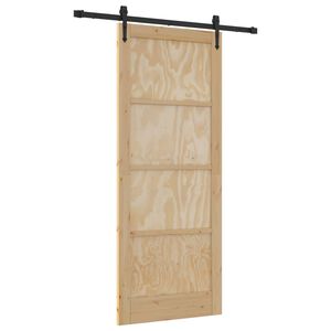 vidaXL Porte coulissante ORKDAL 86 x 211 cm Bois de pin massif Naturel
