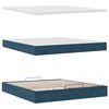 VidaXL Cadre de lit ottoman avec matelas bleu fonc&eacute; 180x200 cm velours