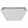 vidaXL Cache-pot de jardin Argent 35 x 35 x 15 cm Acier inoxydable