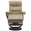 vidaXL Fauteuil massage inclinable cappuccino similicuir bois courb&eacute;