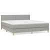 vidaXL Sommier &agrave; lattes de lit avec matelas Gris clair 180x200cm Tissu