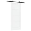 vidaXL Porte coulissante ORKDAL Blanc 83 x 202 cm Bois de pin massif